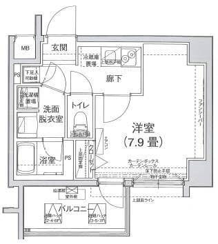 アイルルシェール錦糸町 504 間取り図