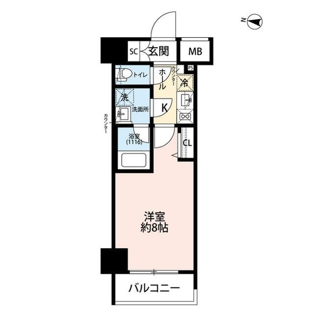 プレール・ドゥーク東雲Ⅲ 1403 間取り図