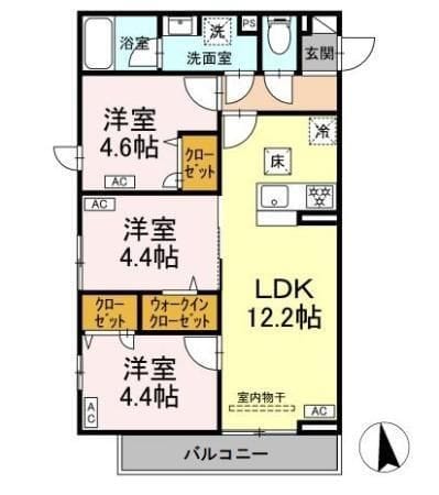 セレスティア岡本 101 間取り図