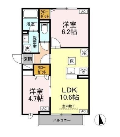 セレスティア岡本 103 間取り図