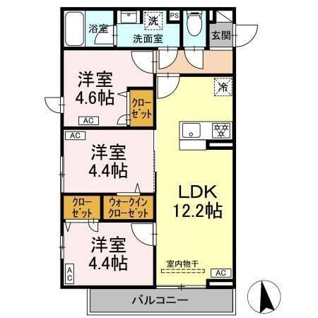セレスティア岡本 301 間取り図