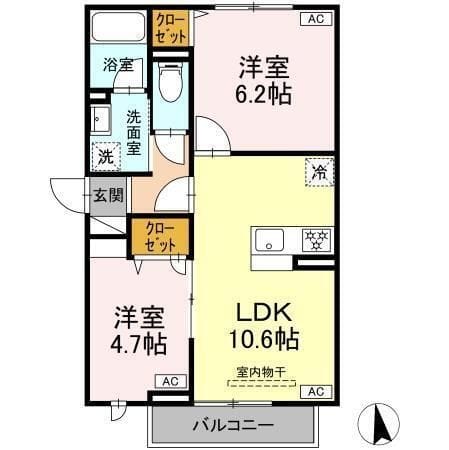 セレスティア岡本 303 間取り図