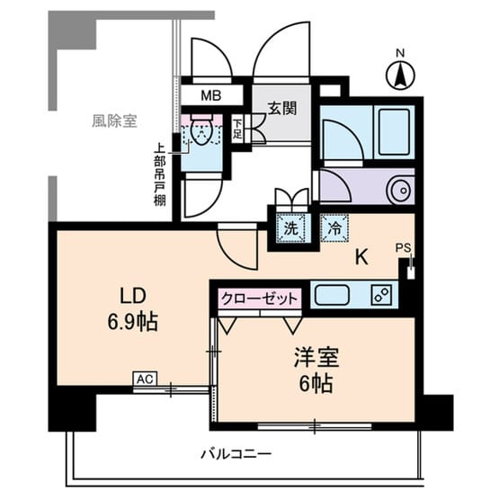 サンクレイドルレヴィール池袋 0301 間取り図