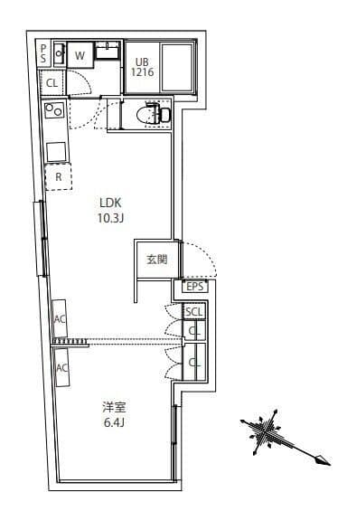 MAXIV CITY板橋区役所前 301 間取り図