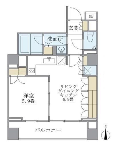 KDXレジデンス南麻布 406 間取り図