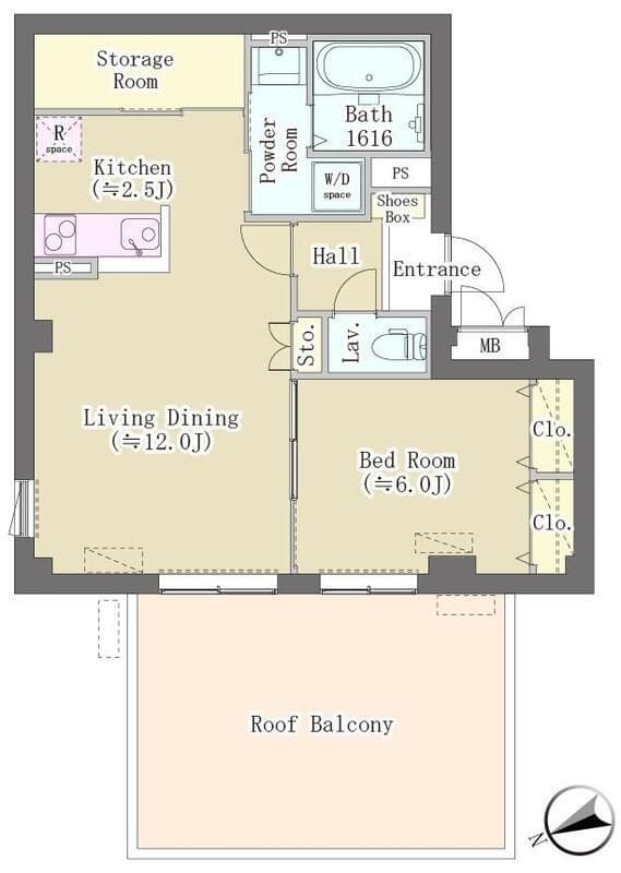 HILL TOP RESIDENCE OSAKI 402 間取り図
