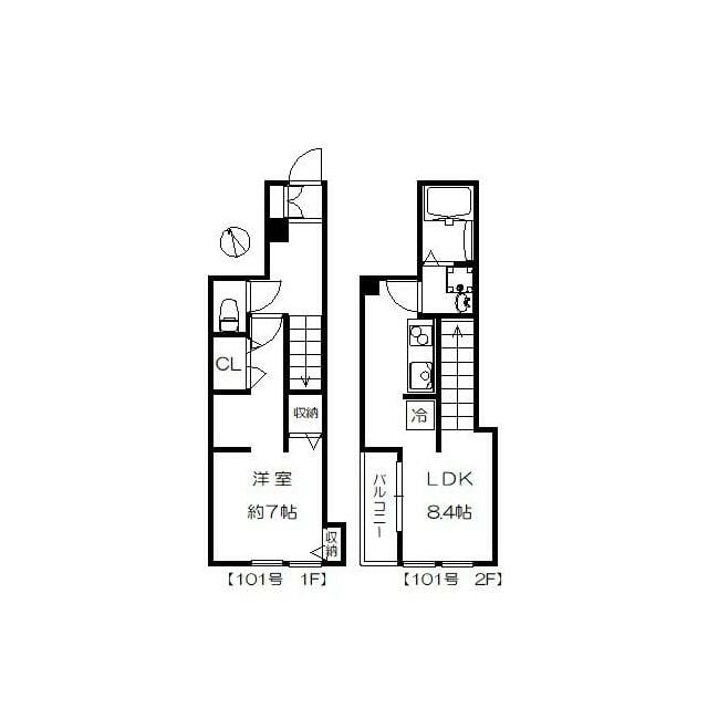 CasaAsperaJiyugaoka 101 間取り図