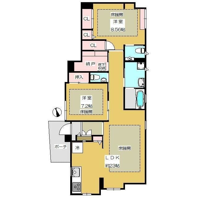 CasaAsperaJiyugaoka 107 間取り図