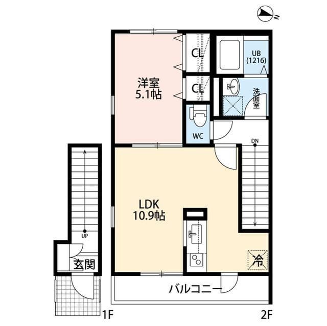 アムール千歳台Ⅰ 203 間取り図