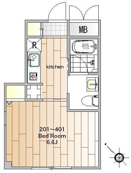 デュークス大岡山 401 間取り図