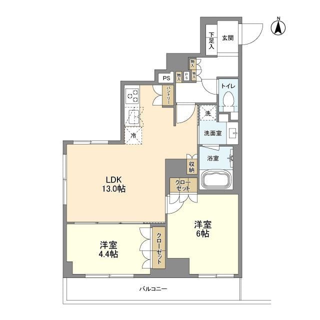 ジオエント新中野 604 間取り図