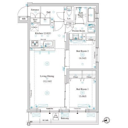 ラティエラ滝野川 501 間取り図