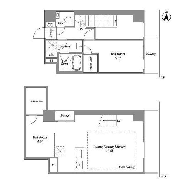 IPSE代々木上原 103 間取り図