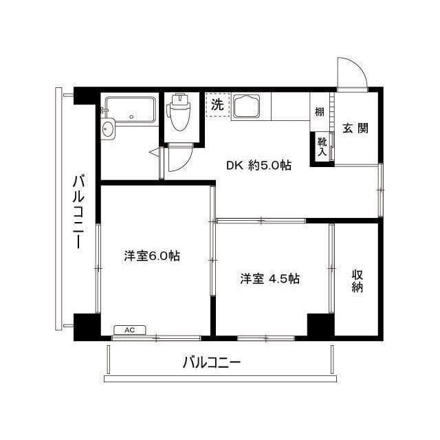 丸善高円寺ハイツ 504 間取り図