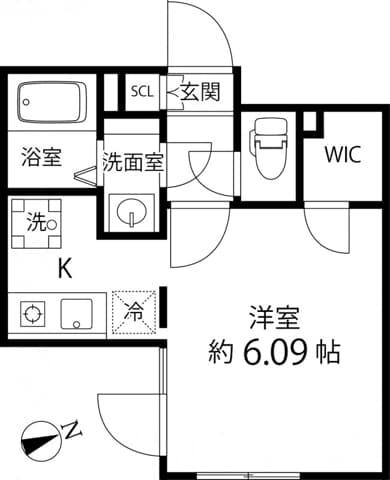 Branche神楽坂 302 間取り図