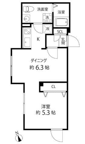 Branche神楽坂 303 間取り図
