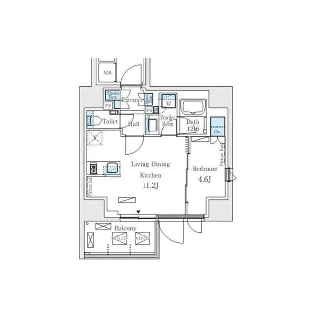 プライムガーデン恵比寿南 1101 間取り図
