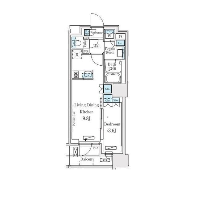 プライムガーデン恵比寿南 302 間取り図