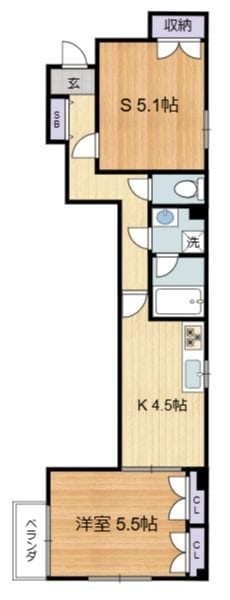 サザンビル 209 間取り図