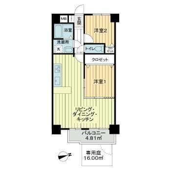 レーベンハイム常盤台 0106 間取り図
