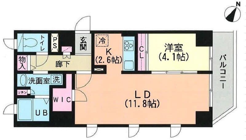 ヒルクレスト南大塚 202 間取り図