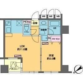 カスタリア北上野 802 間取り図