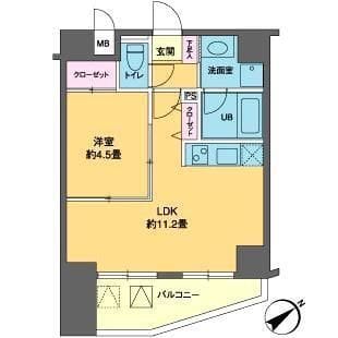 カスタリア北上野 907 間取り図