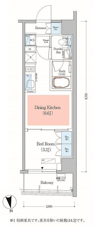 アーバネックス日本橋馬喰町 506 間取り図