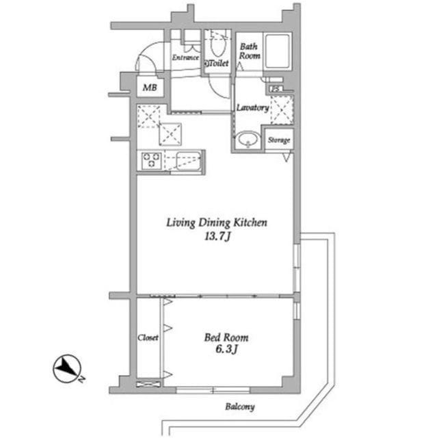 ラクラス下井草 0103 間取り図