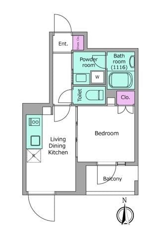 リヴ アン フルール 304 間取り図