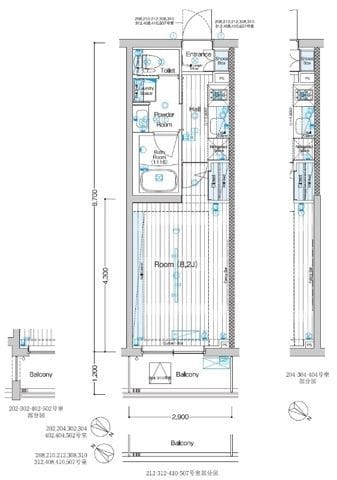 ブライズ下丸子 404 間取り図