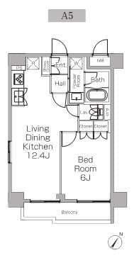 プラウドフラット三軒茶屋Ⅱ 305 間取り図