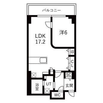 シティコート目黒4号棟 517 間取り図