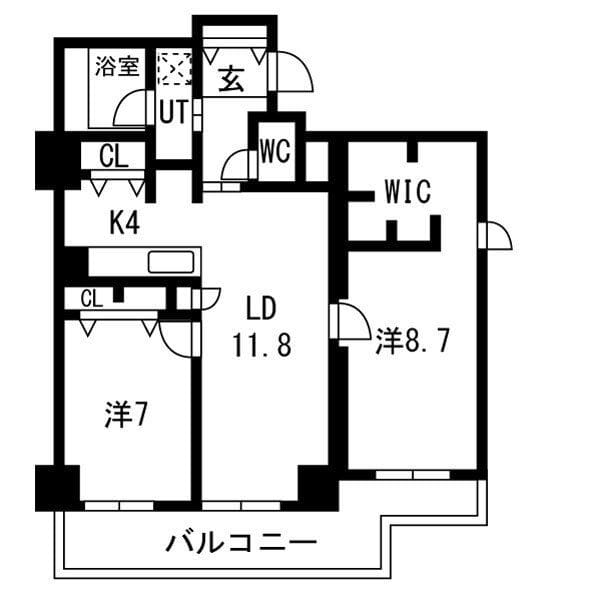 シティコート目黒4号棟 604 間取り図