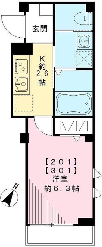 Plat Riziere プラト リジエール 201 間取り図