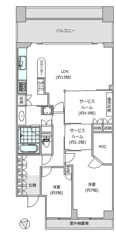 大森プロストシティレジデンス 1610 間取り図