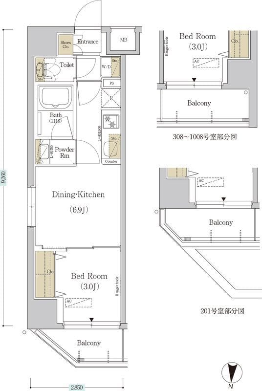 アーバネックス森下Ⅳ 1008 間取り図