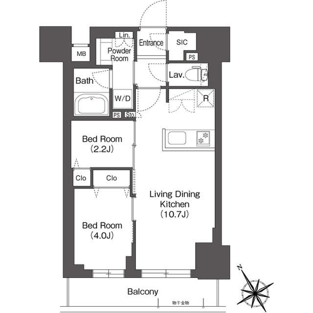 BluRock後楽園 1305 間取り図