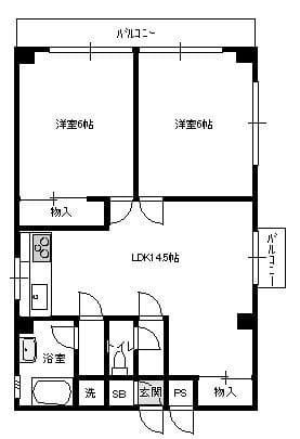 ヴィラゾン 301 間取り図