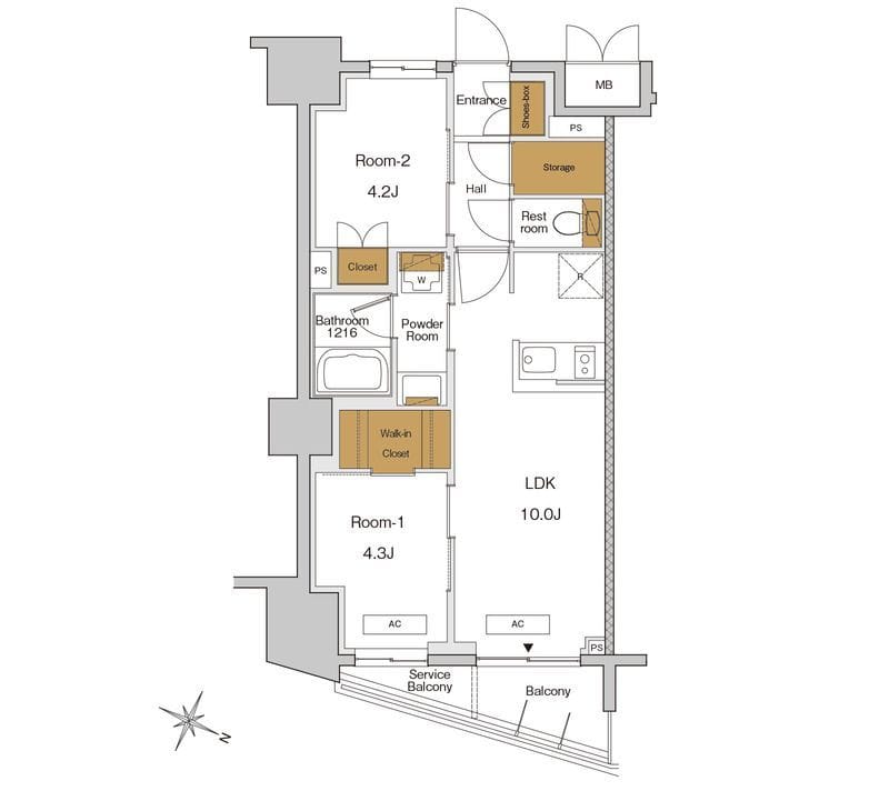 RJRプレシア東十条ガーデン 814 間取り図