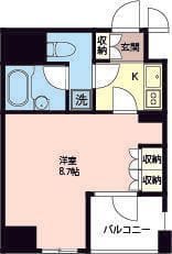エスティメゾン浅草駒形 208 間取り図
