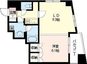 エスティメゾン浅草駒形 801 間取り図