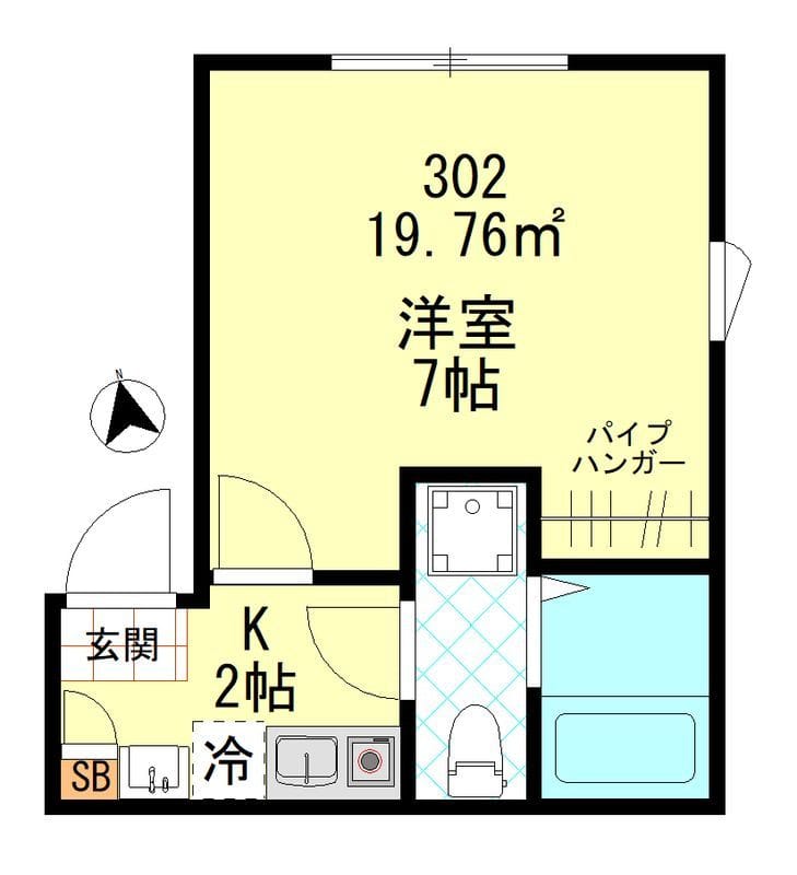 エースコート鶴見 302 間取り図