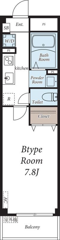キューベックスワイズ 207 間取り図