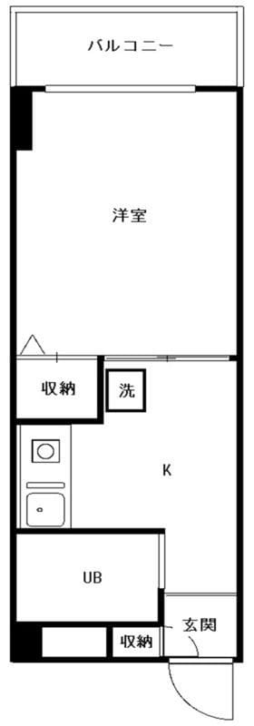 メゾンブランシュ不動前 412 間取り図