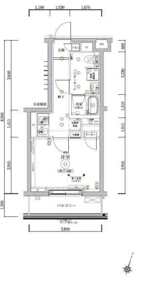 アルテシモデュース 408 間取り図