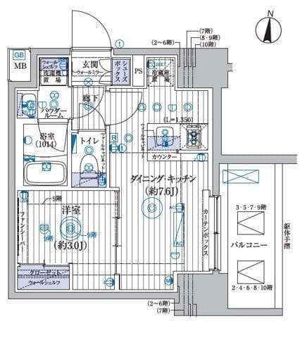 ブライズ東陽町 1004 間取り図