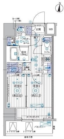 ブライズ東陽町 505 間取り図