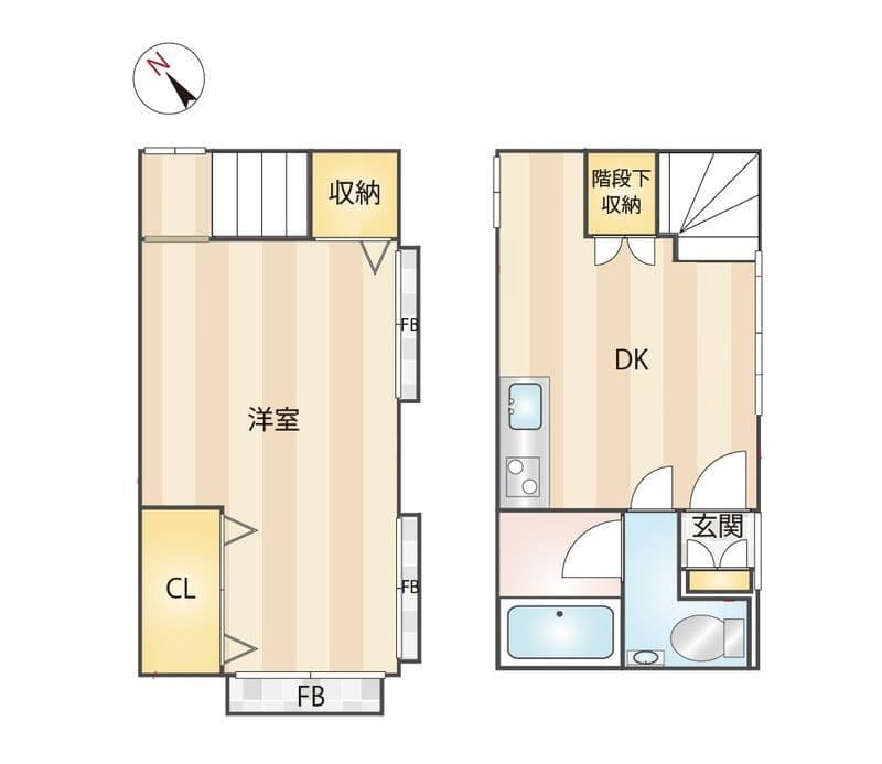 RR hirano別館 12万円/なし/なし 間取り図