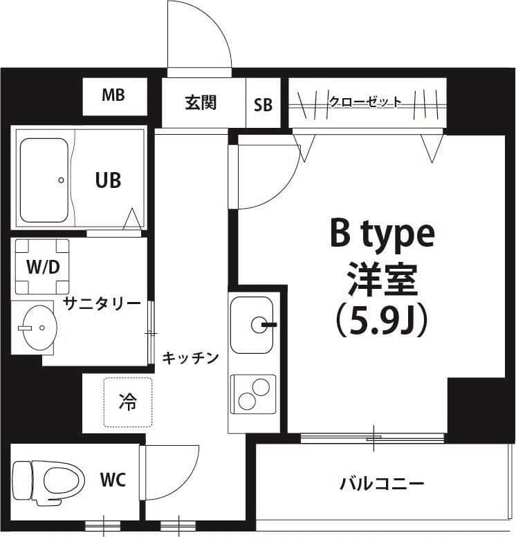 リブリ・うえの 302 間取り図